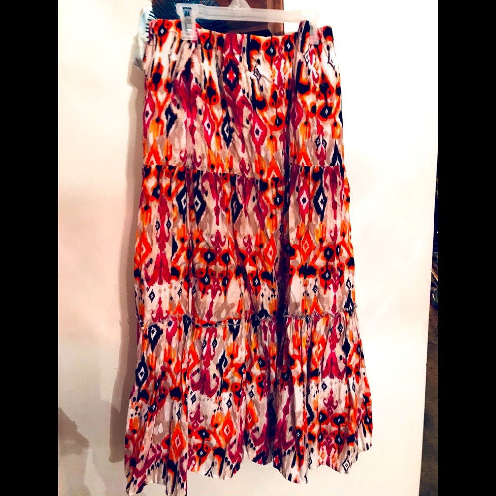 Covington Woman Colorful Tiered Maxi Skirt